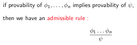 Admissible rule definition